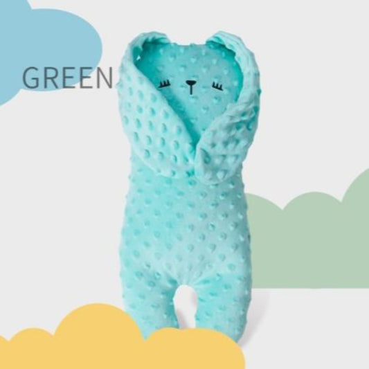 Sunveno Baby Soothing Pillow Baby Rabbit Peas Pillow Cushion Sleep Aid Pillow Newborn Crib Bumper Gentle Soft Guard