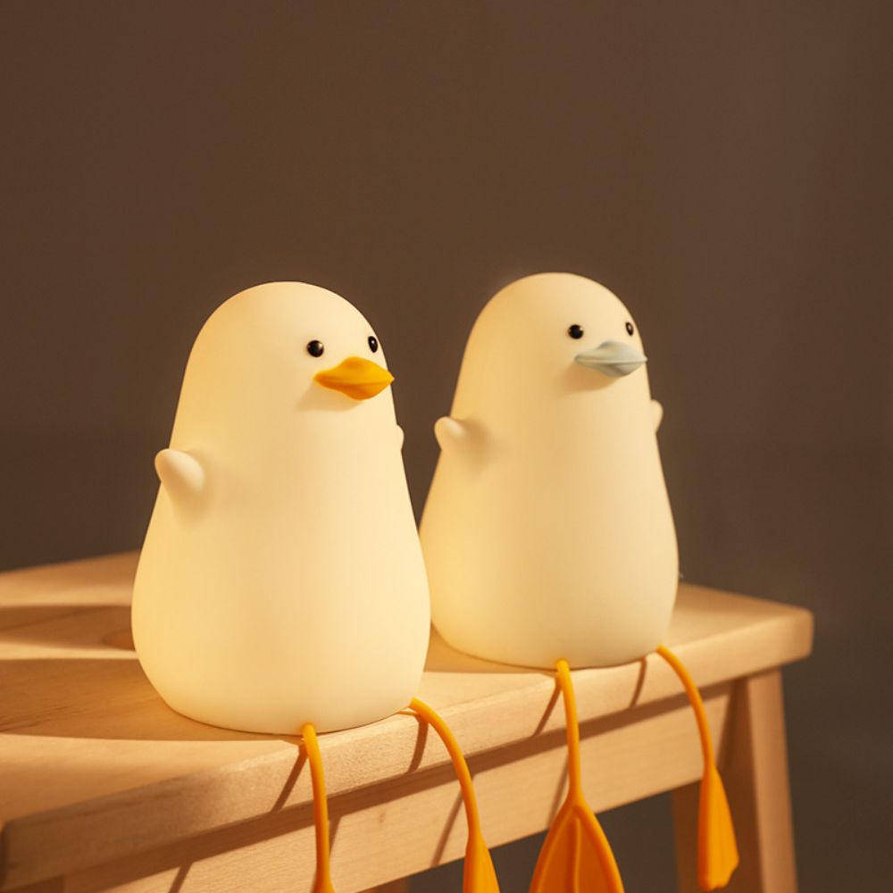 Richu Duck Shape LED Bedroom Lamp Silicone Touch Night Light for Home Decoration Adorable And Lovely Lamp High Quality