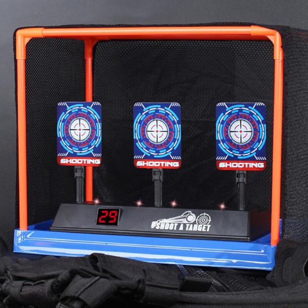 Kids Children Auto-Reset Electronic Shooting Scoring Target Toy with Dart Storage Basket for Soft Bullets Shooting Games