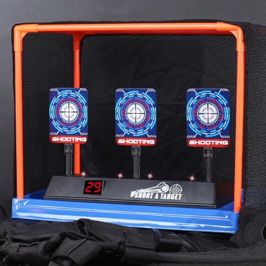 Kids Children Auto-Reset Electronic Shooting Scoring Target Toy with Dart Storage Basket for Soft Bullets Shooting Games
