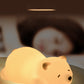 Night Sleeping Warm Light Eye Protection LED Cartoon Silicone Lamp Lovely Bear Reindeer Whale Modeling USB Rechargeable