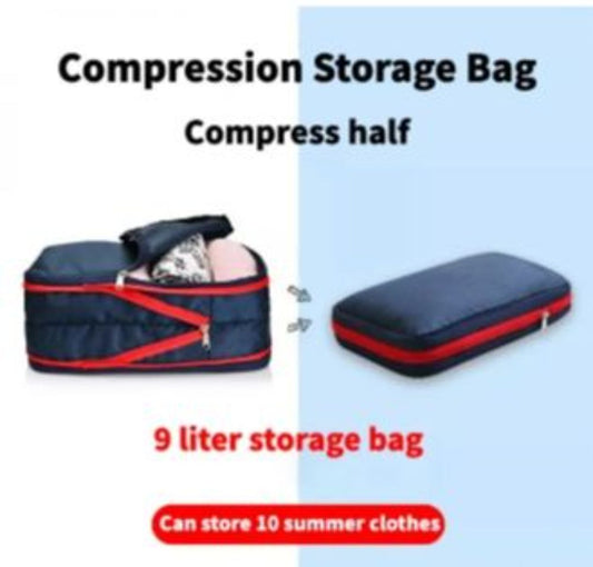 Travel Organizer Portable Storage Bags Nylon Double Layer Compression Clothes Shoe Tidy Pouch For Outdoor Travelling