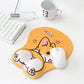 Ergonomic Gel Mouse Pad with Wrist Rest Support Pad Gaming Mouse Pad with Milk Cloth Cute Corgi Dog Soft Comfortable Pad