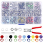 200 Sets 10 Colors Snap Fasteners Kit Metal Hollow and Solid Five Claw Buckle Set with Hand Pressure Pliers Tool DIY Sew