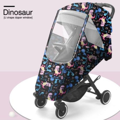 Colorful Baby Loved Stroller Rain Cover Universal Stroller Weather Shield Waterproof Windproof Dustproof Protection