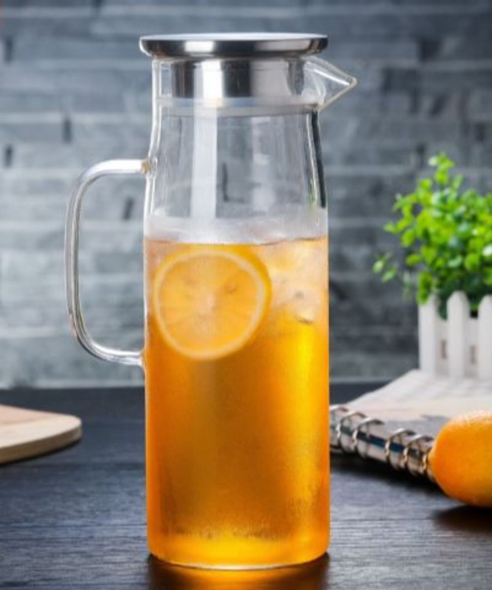 GF Glass Jug Hot And Cold Glass Jug Heat-Resistant Glass Jug Transparent Glass Jug Thickened Creative Household Juice