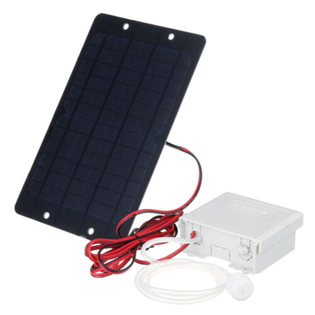 Solar Air Pumps Oxygenator Powered Panel for Aquarium Fish Tank Pond Waterproof Box Efficient Rechargeable Battery Pump