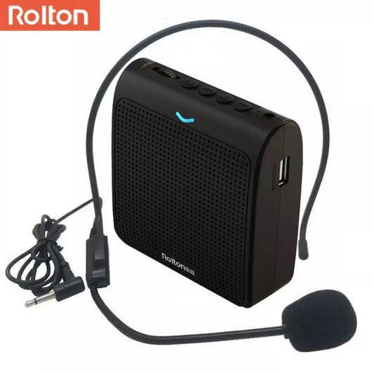 Rolton K100 Portable Loud Speaker Mini Voice Amplifier Microphone Tour Guide Teacher Presenter Amplifier Multifunctional