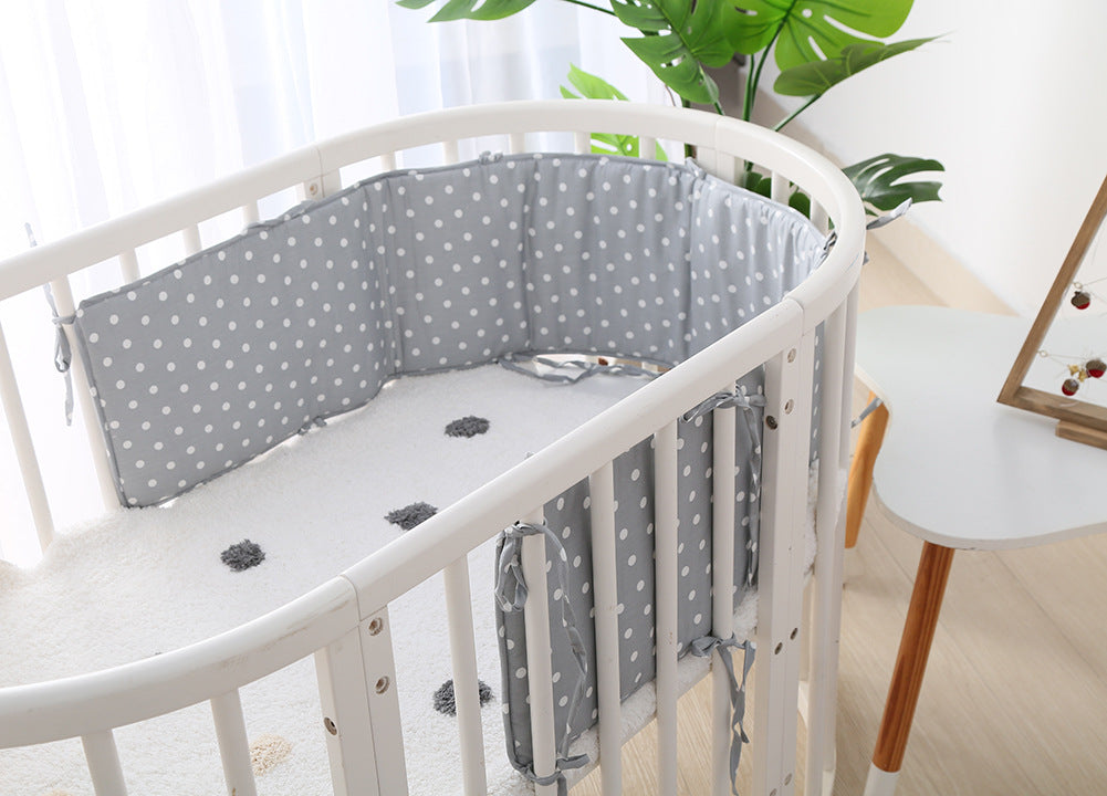 1.8M Nordic Baby Bed Bumper Crib Sides Flounces Cot Bumper for Newborn Baby Cotton Beddings Baby Room Decoration Sidings