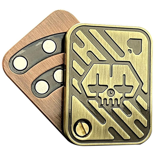 Poker Fidget Slider Magnetic Stainless Steel Poker Push Card Portable Shuffle Fidget Slider Stress Relief Toy