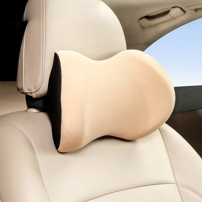 Car Headrest Seat Head Neck Rest Massage Memory Foam Cushion Office Chair Neck Pillow Support Protection Double Sided