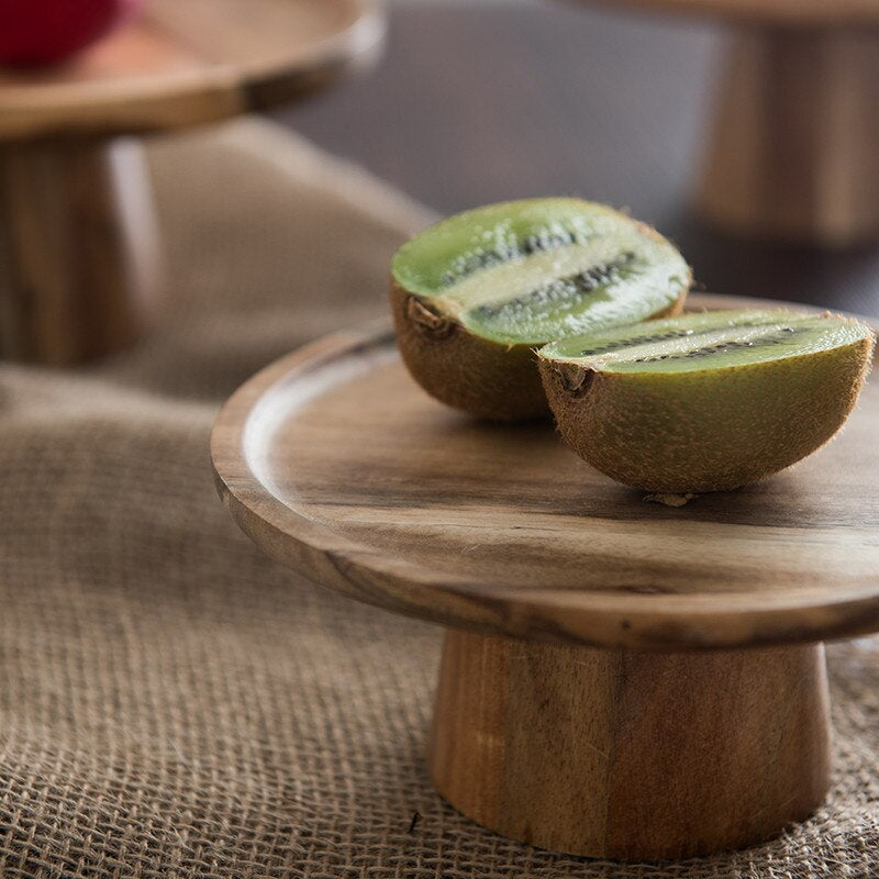 Cake Creative Food Dessert Eco Fruit Home Stand Natural Wood Photography Plate Serving Tray Japanese Style Wooden Tray