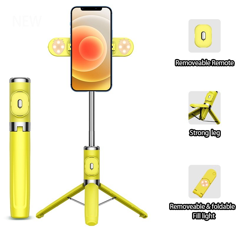 Upgraded 1Meter High 360 Degree Rotatable Selfie Stick Upgraded Stronger Hidden Tripod And Wireless Bluetooth Remote