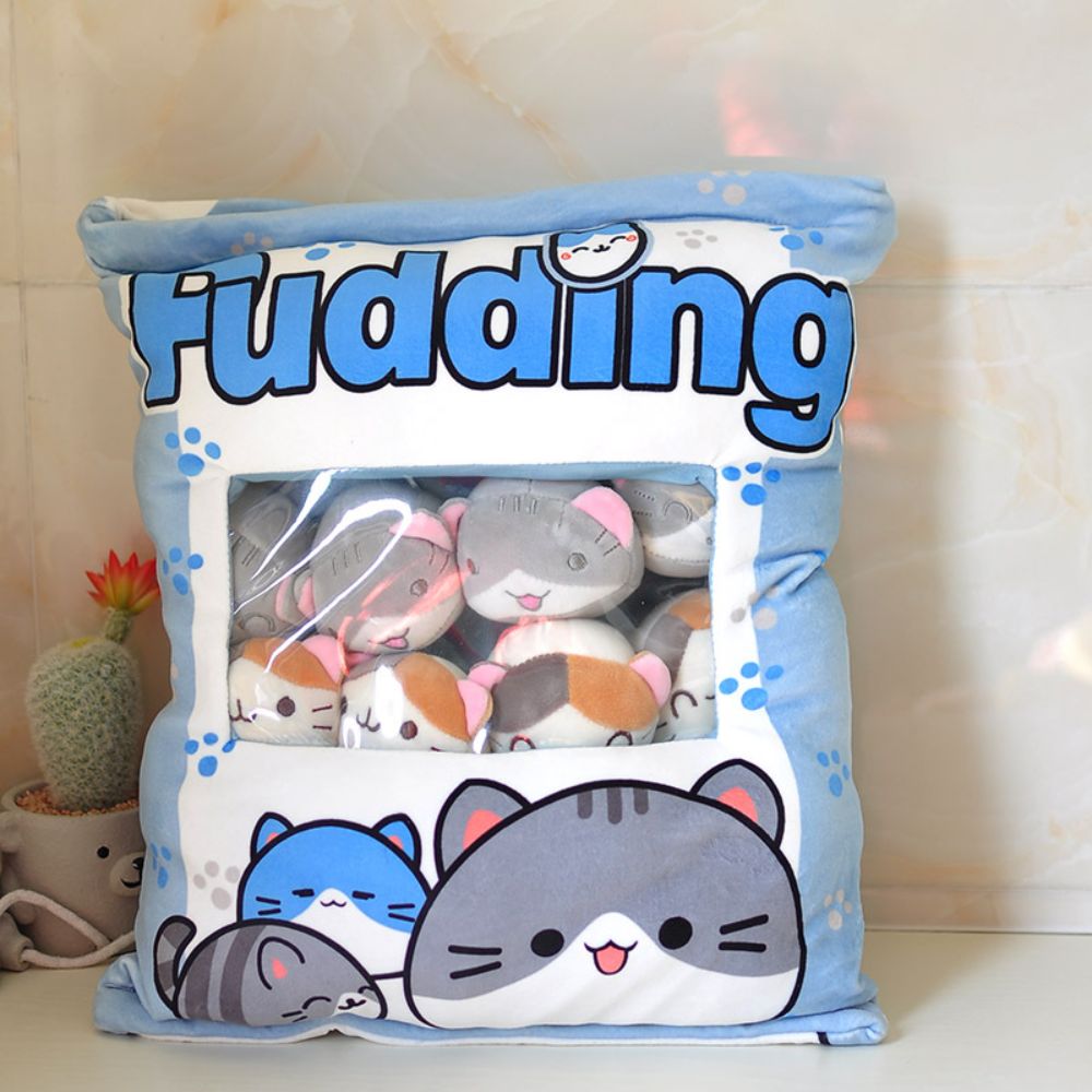 Stuffed Toy Animal Puddings Shape Home Office Throw Pillow Plush Toy cute Animal Puddings Shape Plush Toy Throw Pillow