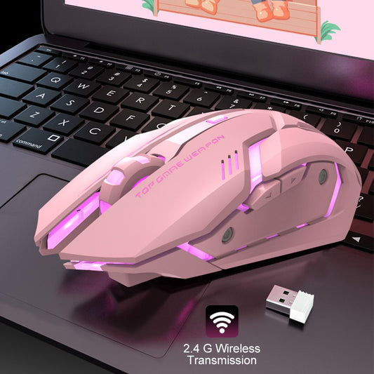 Wireless Optical Mouse Pink Mouse Wireless USB Mouse Wireless Pink Notebook Mouse Cute Computer Mouse Mute Bluetooth