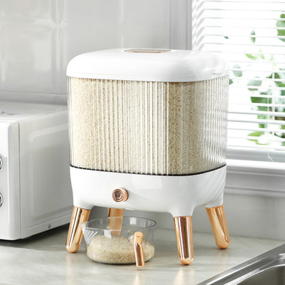 Household Light Luxury Rice Bucket Moisture-Proof Insect-Proof Storage Box Kitchen 20 Jin Large Capacity Automatic Bin