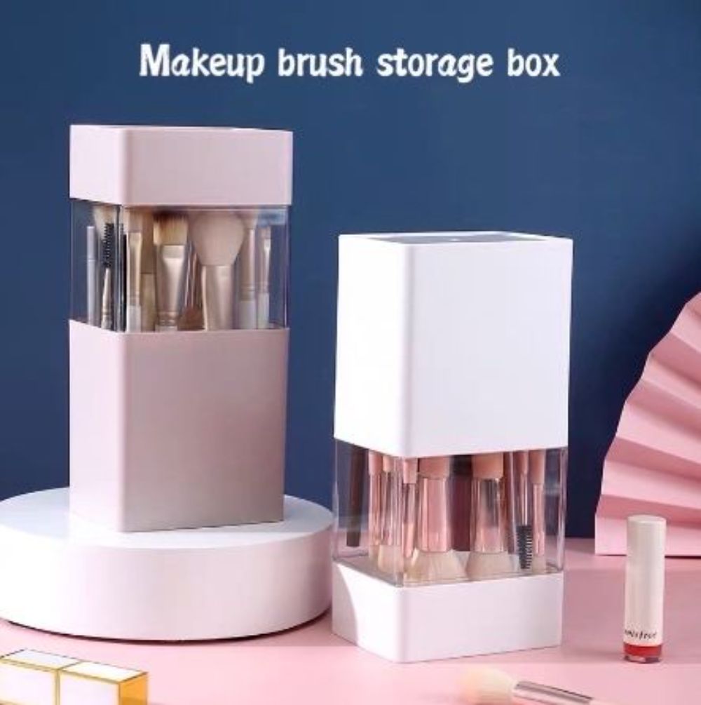 Dust Proof Makeup Brush Storage Box Beauty Eyebrow Pencil Eyeliner Eye Shadow Brush Storage Box Desktop Makeup Organizer