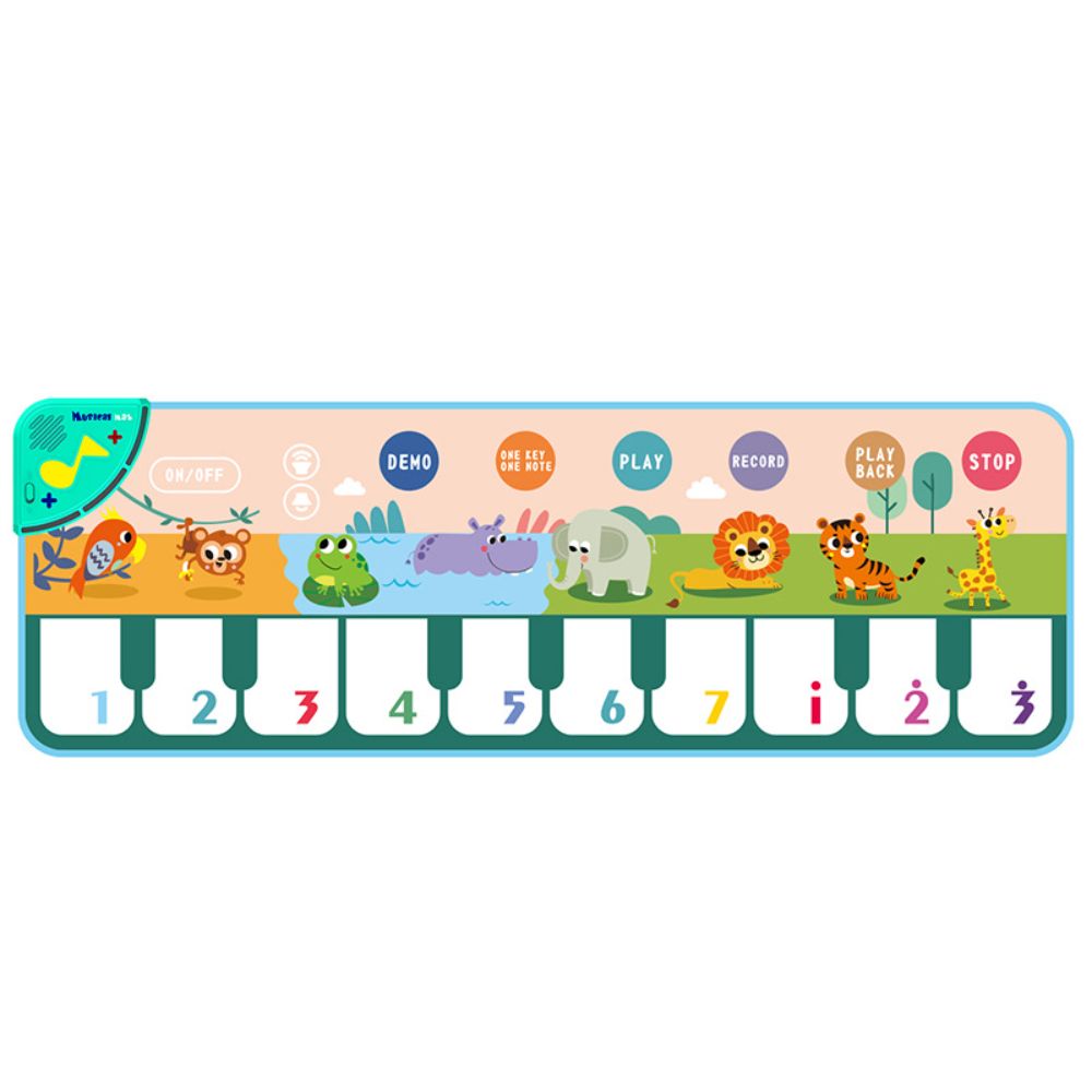 Baby Musical Piano Play Mat With 14 Instrument Cognitive Cards Music Game Kids Early Educational Toys Girl Birthday Gift