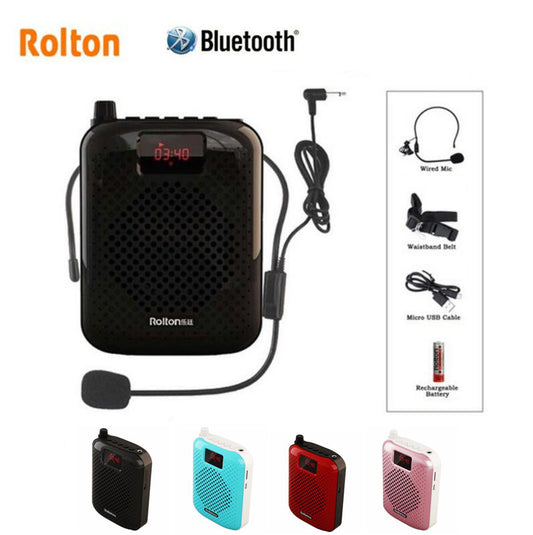 K500 Portable Bluetooth Loud Speaker Mini Voice Amplifier Microphone for Teacher Presenter Tour Guide Presentations Mic