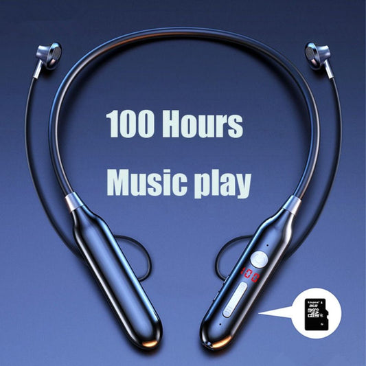 Bluetooth Earphone 100 Hours Endurance Bluetooth Headphones Stereo Bass Wireless Earphones Neckband Power LED Display