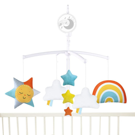 Baby Colorful Adorable And Gentle Cloud Cot Mobile / Wind-Up Cot Mobile / Crib Musical Infant Toy For Early Development