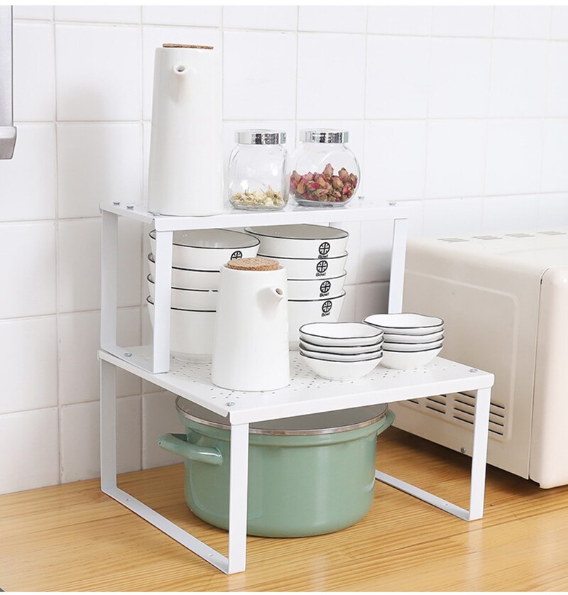 Kitchen Rack Thickened Carbon Stainless Steel Kitchen Organizer Simple ...