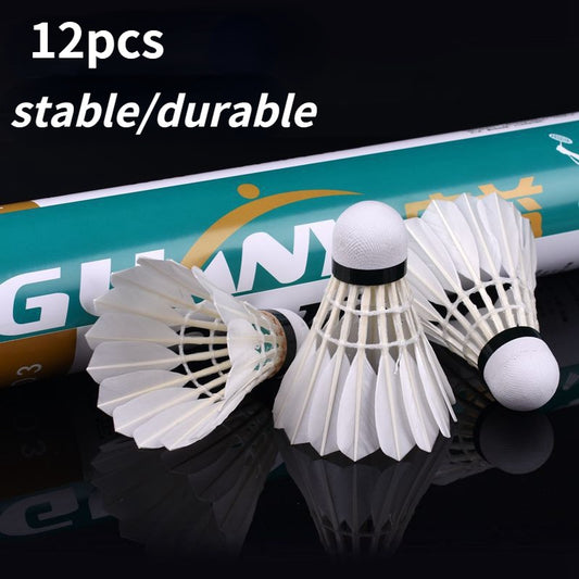 12Pcs Duck Feather Badminton Family Entertainment Amateur Training New Players Practice Badminton Sports #3 Shuttlecocks