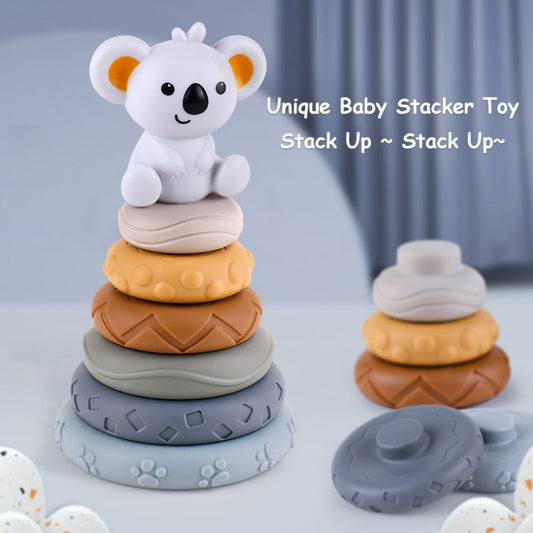Baby Soft Toy Stacking Plugging Toy Tummy Time Building Block Preschool Activity Interactive Stacking Toy Ideal Gift
