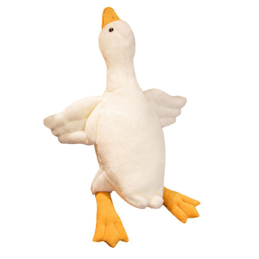 Super Soft Big White Goose Lying Down Pillow Plush Toy Duck Cute Big Goose Doll Pillow Bed Big Goose Stuffed Toys 90CM