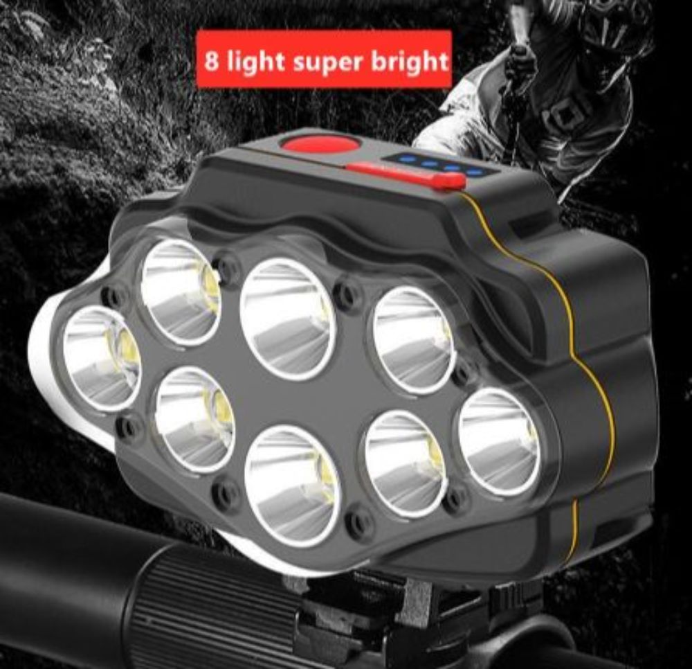 Bicycle Light 8 XPG Bike Light MTB Front Lamp Night Riding Illumination Riding Equipment Bike Accessories USB Chargeable