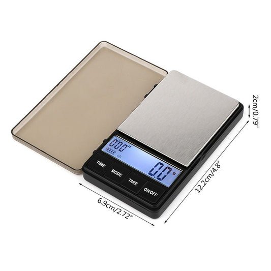 Pocket Small Coffee Scale with Timer Espresso Scale with Tare Fun 1000 x 0.1g Digital Gram Scale with Large LCD Screen
