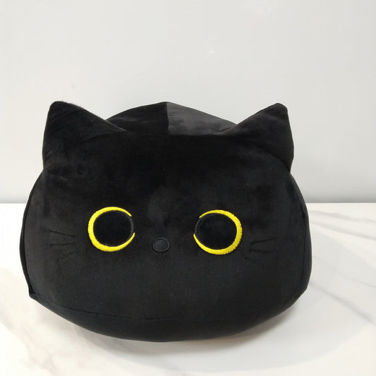 Soft Cute Cat Pillow Plush Black Cat Doll Cute Cat Doll Adorable Stuffed Comfortable Cartoon Super Soft Plush Toy Doll