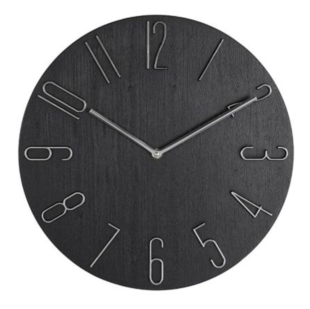 Simple Wall Clock 12 Inch Living Room Home Wall Clock Clock Watch Fashion Bedroom Wall Clock Black Minimalist Design