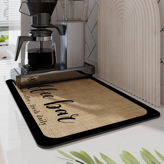 Coffee machine absorbent pad kitchen dishes bar counter drain mat water cup drying pads table tops disposable heat 30*40
