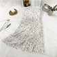 Korean Style Women Ladies Summer Chiffon Floral High Waist A-line Maxi Long Skirts Vintage Female Color 3 2022 Design