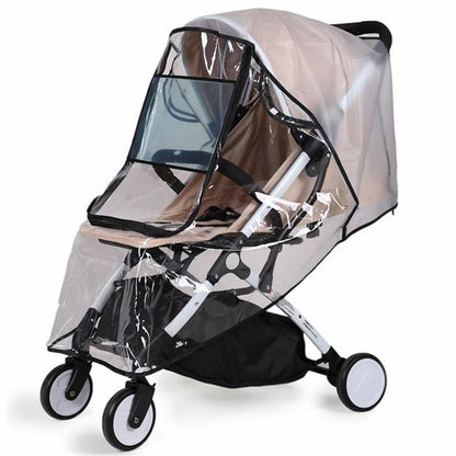 Baby Stroller Windproof Rain Cover All-Round Protection Large Observation Window Travel Essential Rain Cover