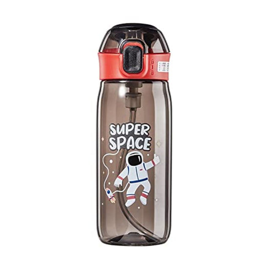 480ml High Quality Kids Water Bottle With Straw Leak-Proof BPA Free Cartoon Durable Plastic Drinking Bottle For Children