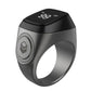 Iqibla Aluminum Alloy Digital Tasbih OLED Screen Smart Zikr Ring with Battery Charging Case Vibration Reminder Support 20mm