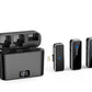 Wireless Lavalier Microphone Compact Portable Lapel Mic With Dual-Channel Recording LCD for iPhone Android Laptop Live