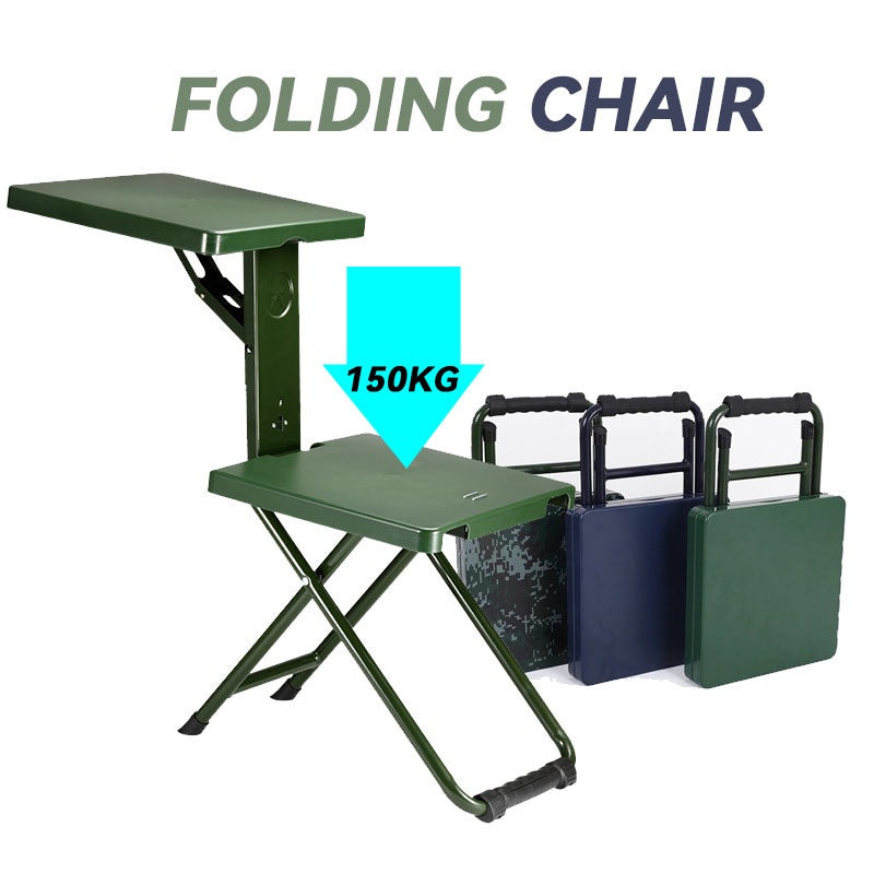 Multifunctional Folding Outdoor Portable Horse Field Writing Fishing Chair Learning Chair All-in-one Folding Troop Table