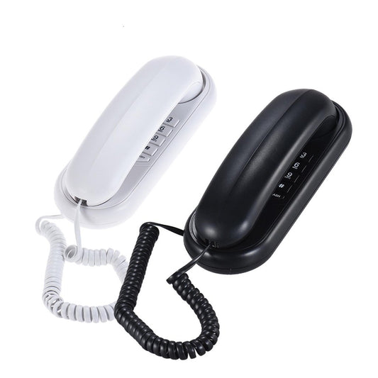 Portable Corded Telephone Phone Pause/ Redial/ Flash Wall Mountable Base Handset for House Home Call Center Office