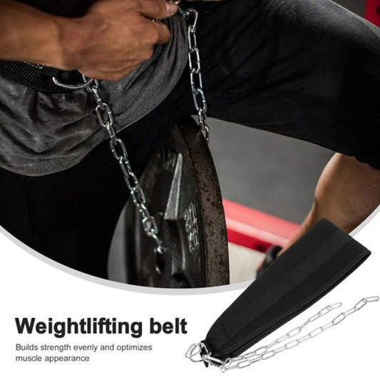 Fitness Equipments Dip Belt Weight Lifting Gym Body Build Waist Strength Training Power Building Dipping Chain Pull Up