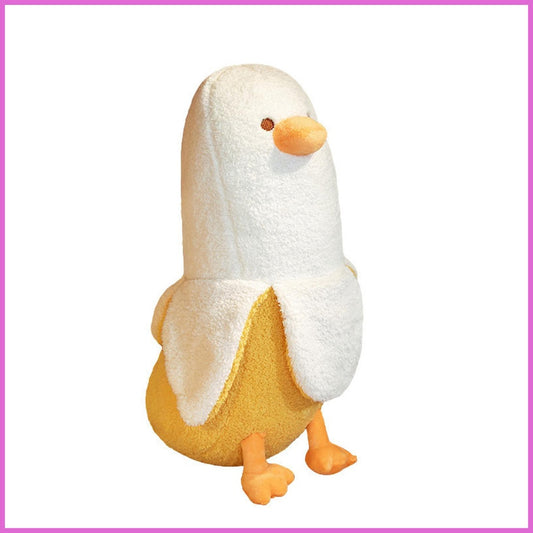 Banana Duck Plush Toy 50cm/19.69in Super Soft PP Cotton Stuffed Plushie 50cm Creative Adorkable Large Home