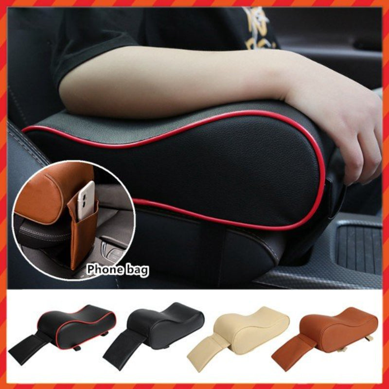 Car Arm Rest Extend Faux Leather Memory Cushion Foam Car Armrest Center Console Hand Pillow Pad Arm Rest Seat Box Pad