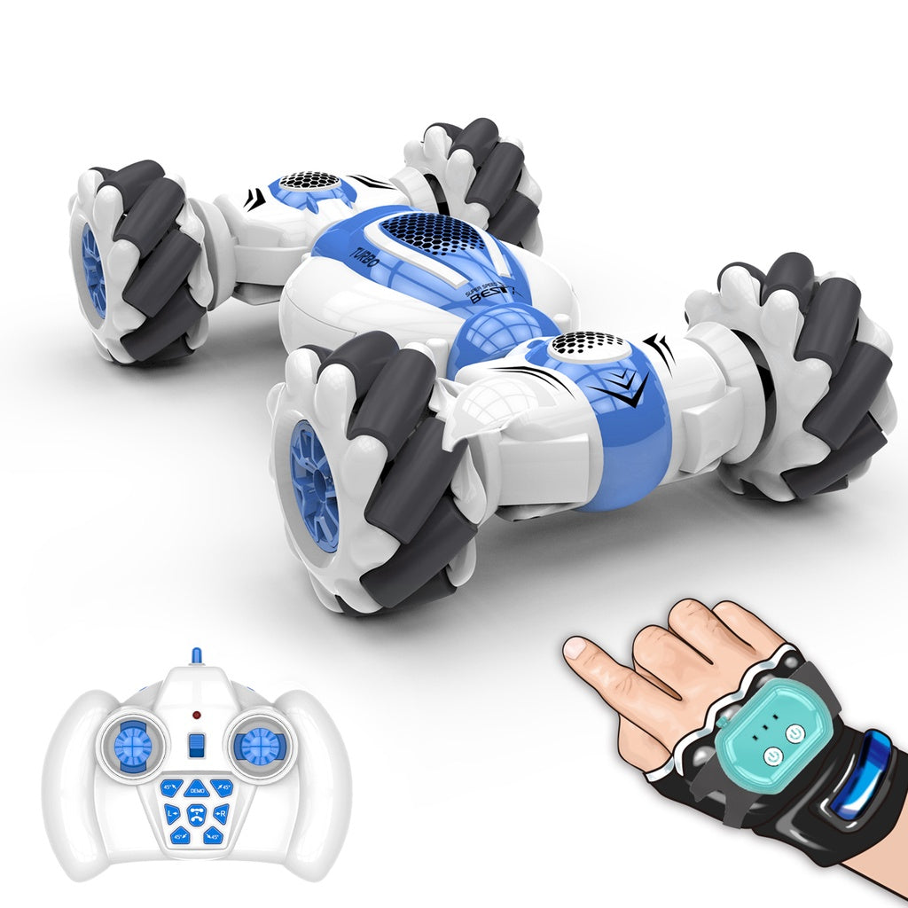 S-012 RC Stunt Car Remote Control Watch Gesture Sensor Deformable Electric Toy Cars All Terrain Speed 2.4GHz 4WD 360°Rotation Whirligig Off-road Vehicle Gift for Kids Boys Birthday RC Car