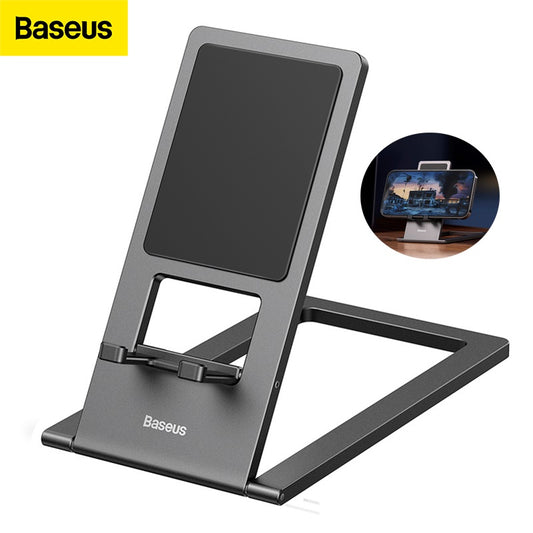 Baseus Foldable Metal Desktop Holder For iPd Pro 2021 2020 phone Tablet Desktop Stand Notebook Stand Laptop Support