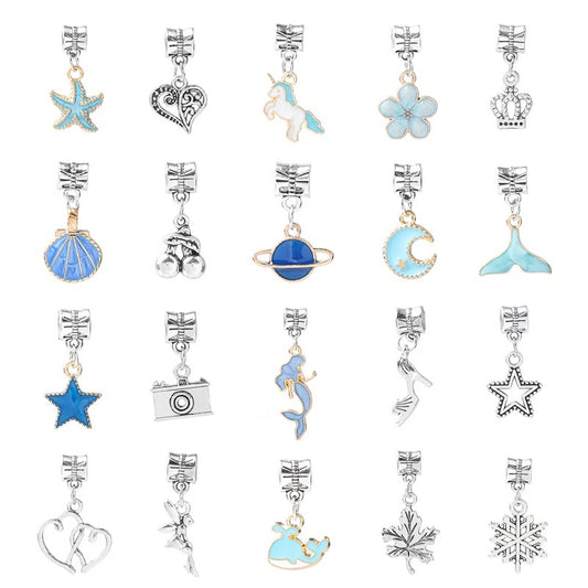 63Pcs DIY Bead Jewelry Making Kit Bracelet Necklace Ring Mermaid Pearl Charms Handmade Pendants and Bangles Toy Box Set