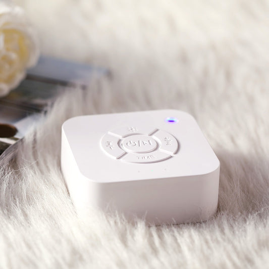 Mini White Noise Sound Machine Sleep Soother With 9 Soothing Sounds Breathing Light Timer USB Charging For Baby and Home