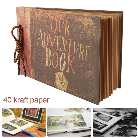 Our Adventure Book Handmade DIY Family Vintage Album Scrapbook Photo Album40 Pages Recording Your Wonderful Moments