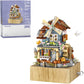 LOZ Lizhi Classical Windmill House Music Box Small Particle Assembled Building Block Toys National Trend Educational Model